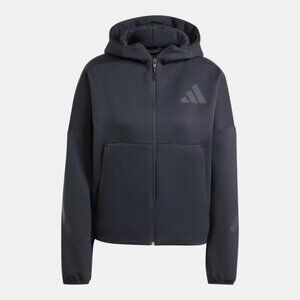 NWT ADIDAS Z.N.E. FULL-ZIP HOODIE WOMEN'S BLACK PRIMEKNIT LOOSE FIT JE7848
